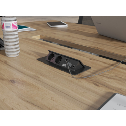 Krzesła Vienna (14 szt ) i Stół konferencyjny  402x138cm RUMBA 14